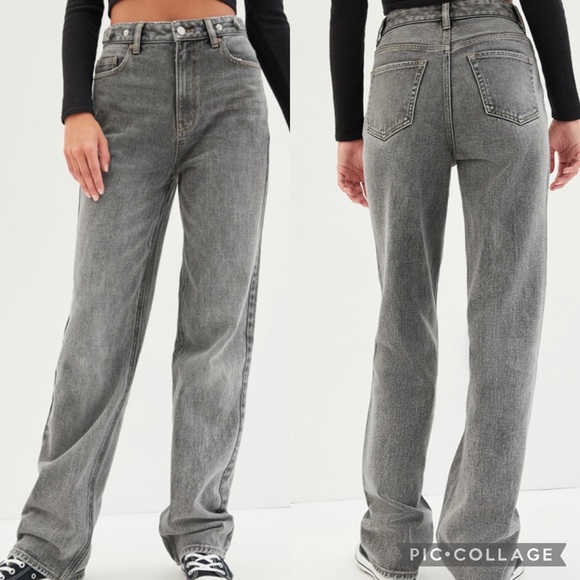 PacSun Denim - PacSun Gray Button Tab '90s Boyfriend High Rise Baggy Jeans Size 26